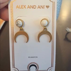Alex and Ani half moon earrings